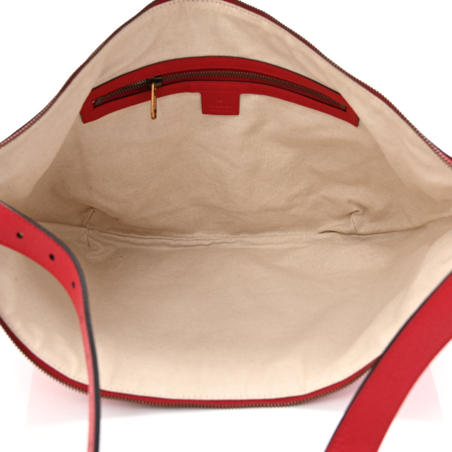 Gucci Grained Calfskin Logo Half Moon Hobo Red 5 of 10