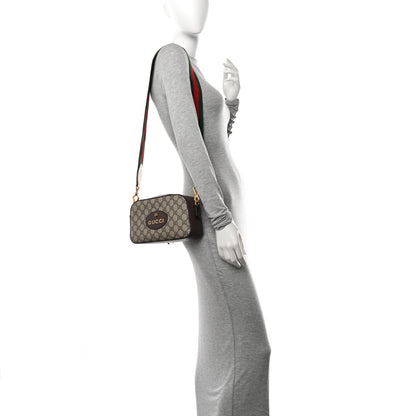 Gucci GG Supreme Monogram Web Neo Vintage Shoulder Bag Beige New Acero Crop 2 of 14