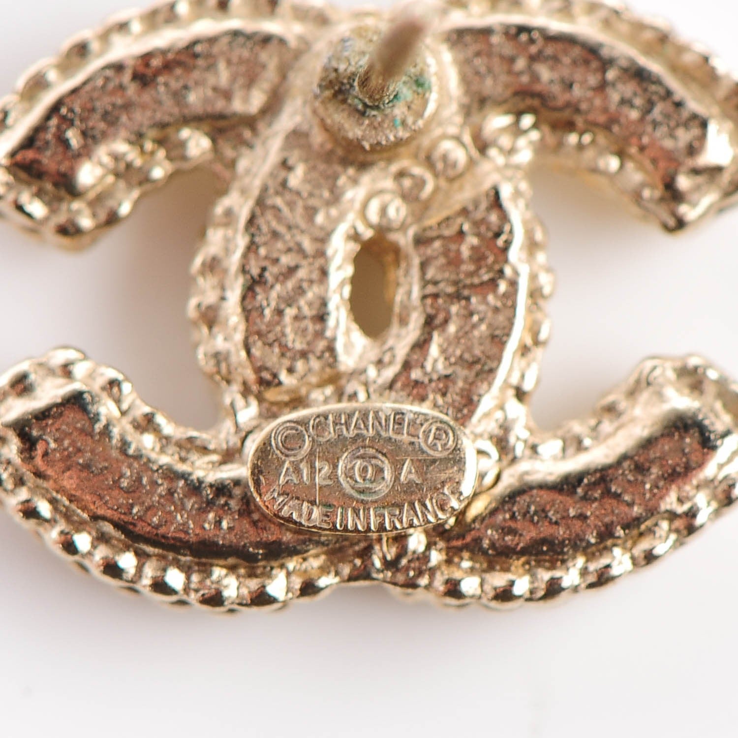 Chanel Pearl CC Earrings Gold 4 of 4