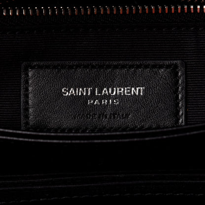 Saint Laurent Calfskin Y Quilted Monogram Toy Loulou Crossbody Bag Black 7 of 12