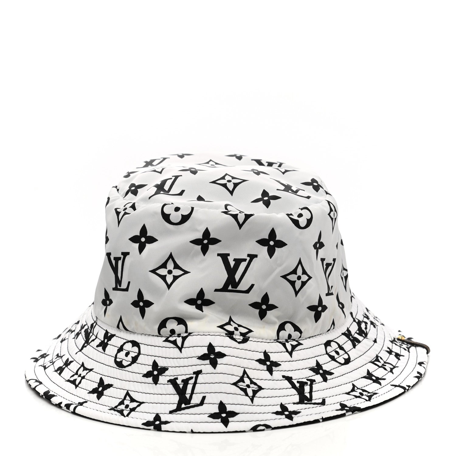 Louis Vuitton Nylon Monogram Reversible Bob Bucket Hat M Black White 6 of 17