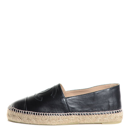 Chanel Lambskin CC Espadrilles 41 Black 1 of 7
