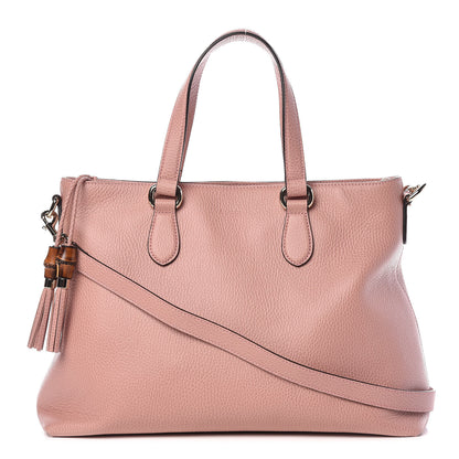 Gucci Calfskin Bamboo Tassel Top Handle Tote Soft Pink 1 of 13