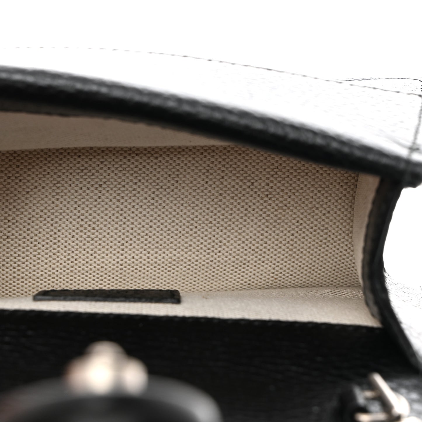 Dollar Calfskin Crystal Mini Dionysus Top Handle Bag Black Crystal