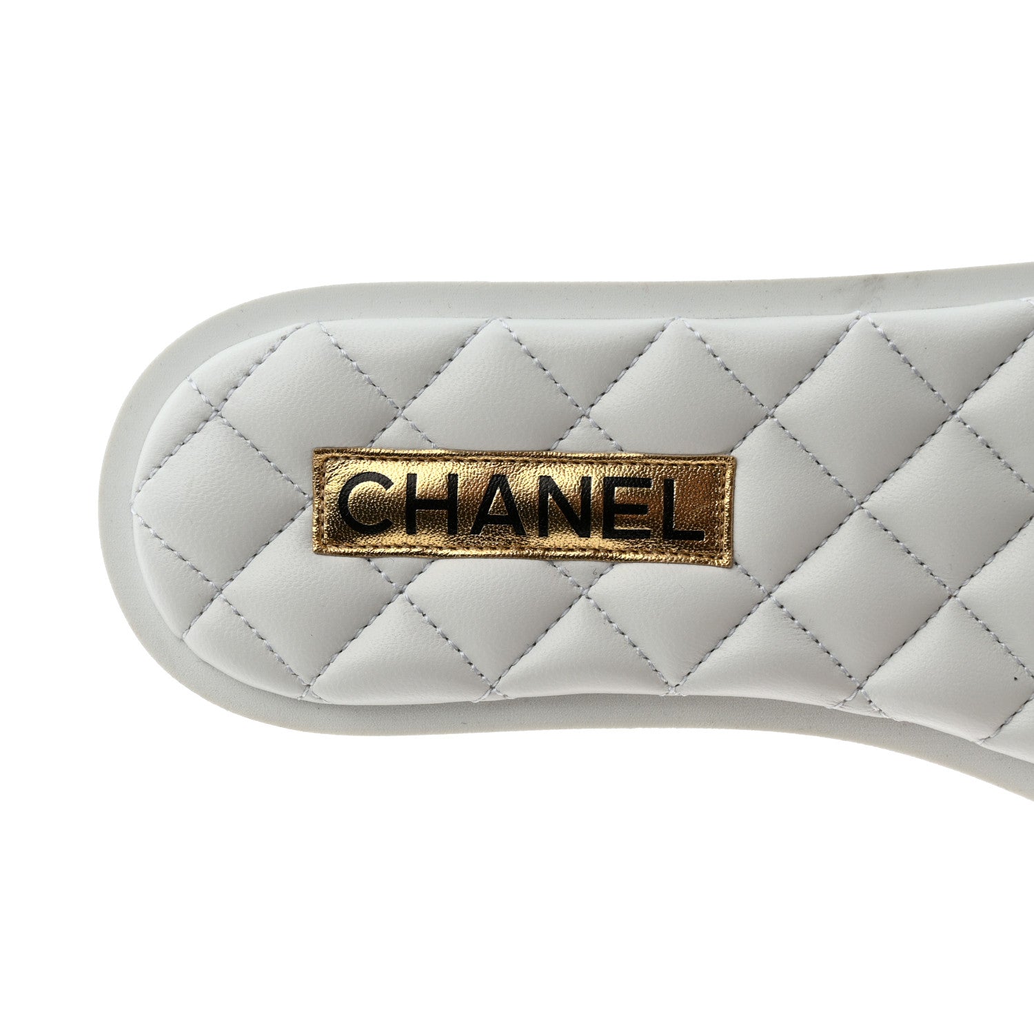 Chanel Lambskin Quilted Textured CC Mules Sandals 40 White 6 of 8