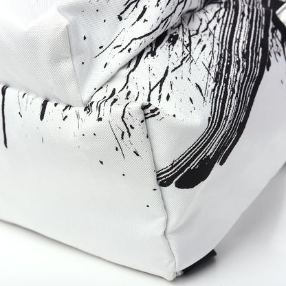 Celine x Christian Marclay Canvas Backpack White Black 9 of 10