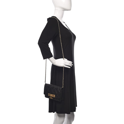 Chanel Lambskin Quilted Golden Class Wallet on Chain WOC Black 2 of 16