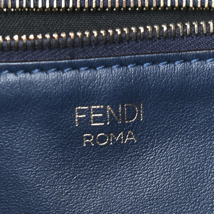 Fendi X FILA Glazed Fabric FF 1974 Mania Shopping Tote Bag Mogano Panna Blueberry 6 of 12