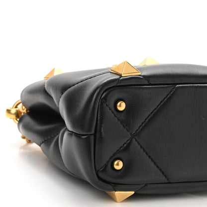 Valentino Garavani Nappa Small Roman Stud The Handle Bag Black 8 of 9