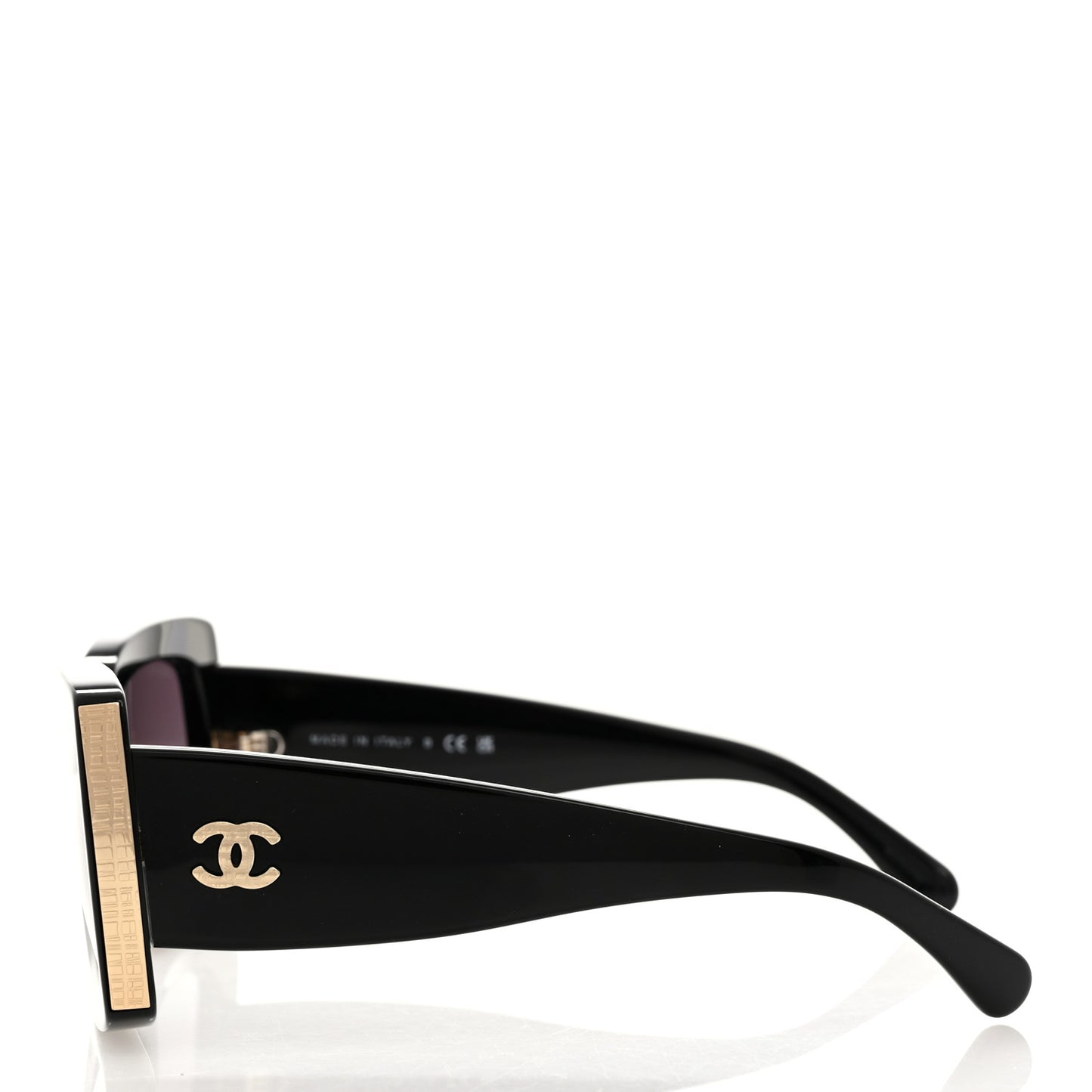 Acetate Rectangle Sunglasses 5435 Black