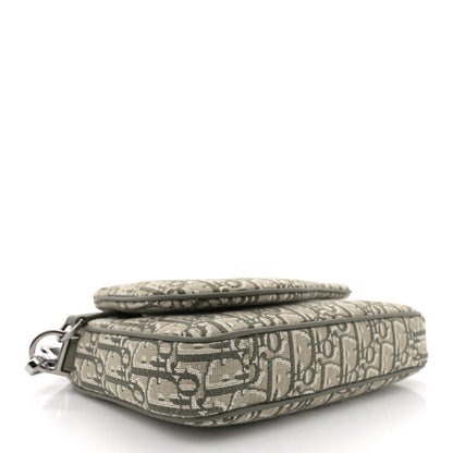 Christian Dior Oblique Saddle Triple Pouch Green 4 of 10