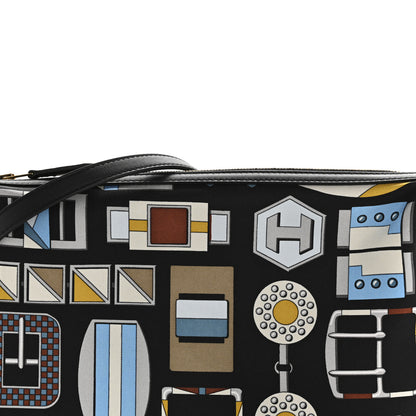 Hermes Silk Sursoie To Go Pouch Bleu Marine Craie Black 9 of 12
