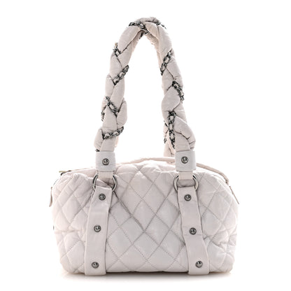 Chanel Distressed Lambskin Vintage Ligne Lady Braid Small Tote White 1 of 13