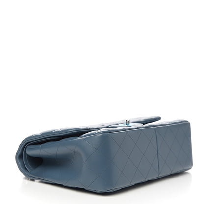 Chanel Lambskin Quilted Jumbo Double Flap Blue 3 of 12