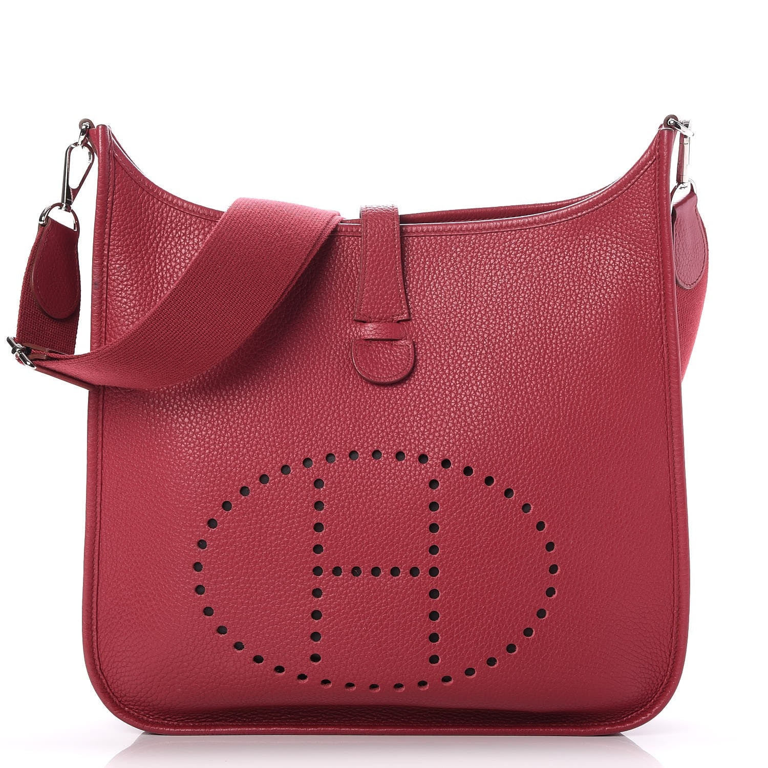 Hermes Taurillon Clemence Evelyne III GM Rubis 1 of 8