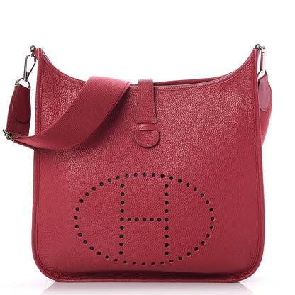 Hermes Taurillon Clemence Evelyne III GM Rubis 1 of 8