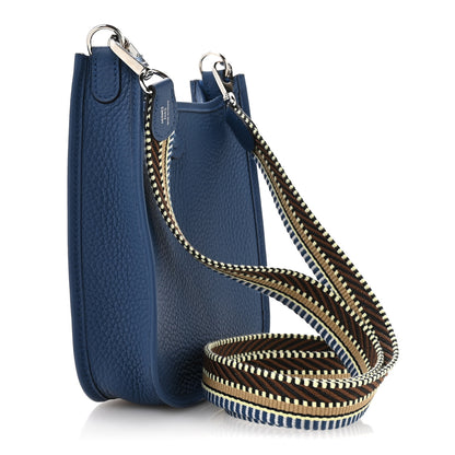 Hermes Taurillon Maurice Amazone Evelyne TPM Bleu Tie 3 of 11