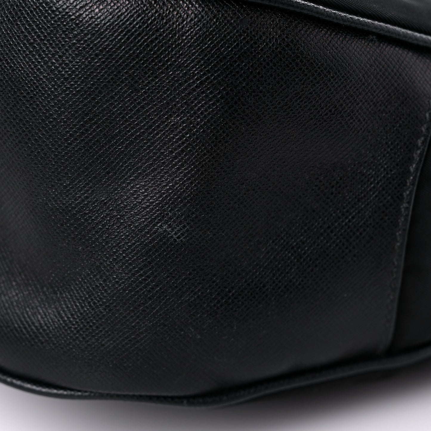 Tessuto Nylon Saffiano Hobo Black