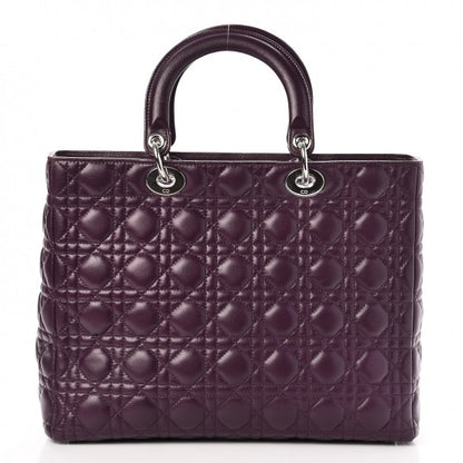 Christian Dior Lambskin Cannage Large Lady Dior Purple 7 of 34