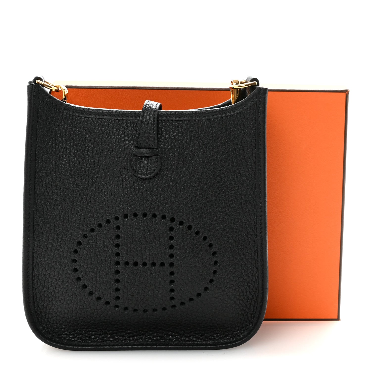 Hermes Taurillon Clemence Evelyne TPM Black 10 of 10