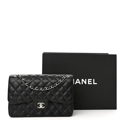 Chanel Caviar Quilted Jumbo Double Flap Black 12 of 12