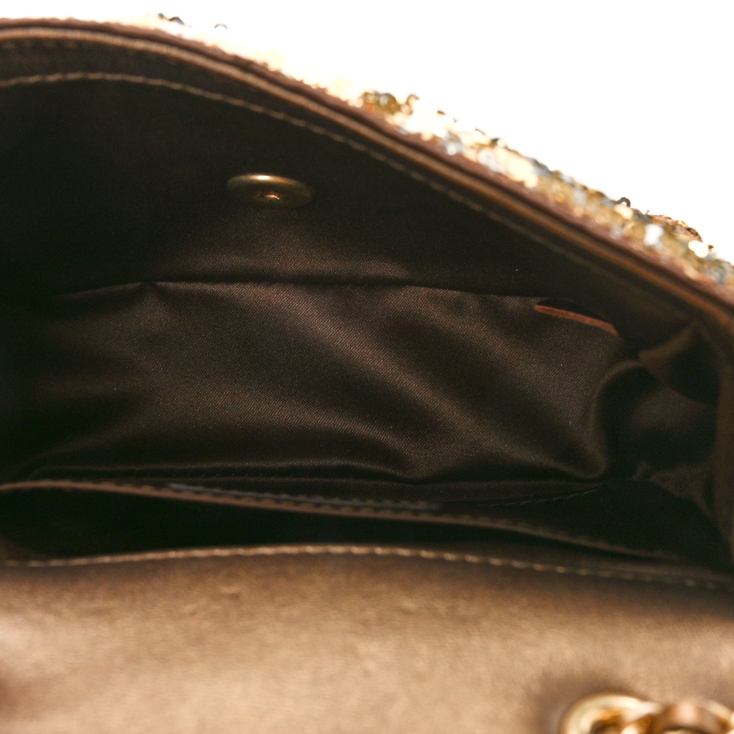 Sequin Mini Rectangular Flap Gold