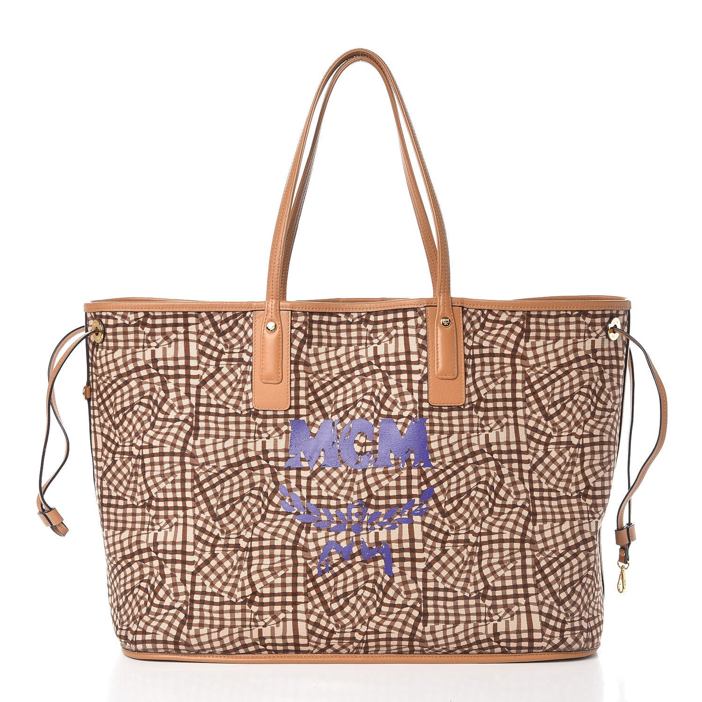 Visetos Large Liz Reversible Shopper Tote Cognac