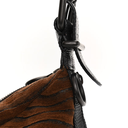 Fendi Lizard Wood Patchwork Oyster Brown 13 of 14