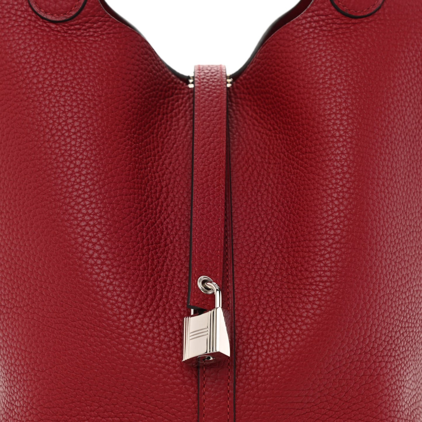 Taurillon Clemence Picotin Lock 22 MM Rouge Grenat