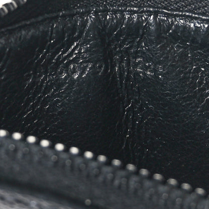 Saint Laurent Grain De Poudre Matelasse Chevron Monogram Fragments Zippered Card Case Black 7 of 8