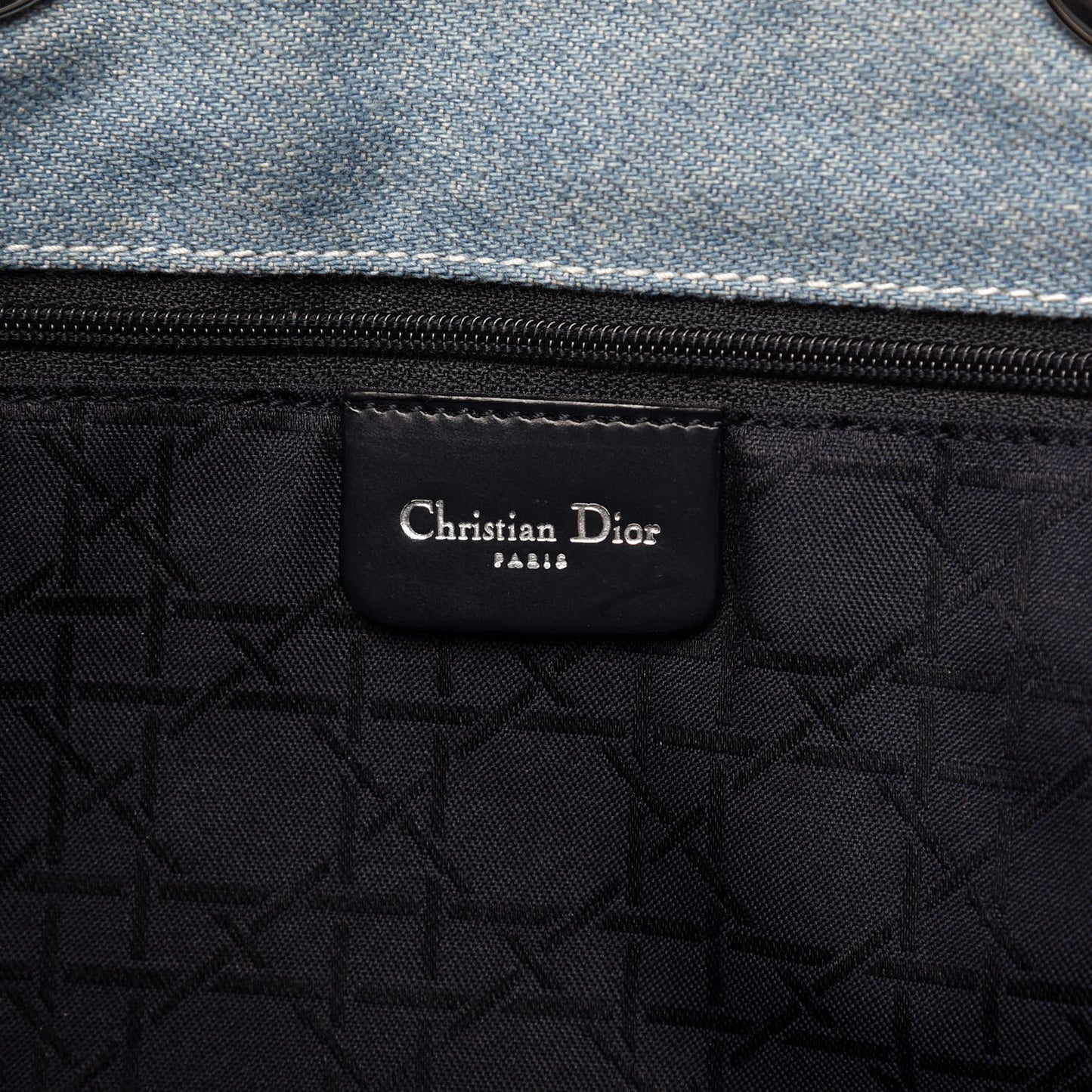 Denim Cannage Large Lady Dior Light Blue
