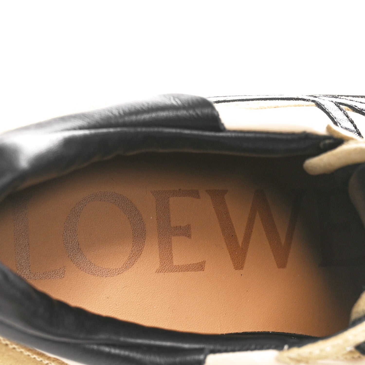 Loewe Nylon Suede Flow Runner Sneakers 39 Gold Black 7 of 8