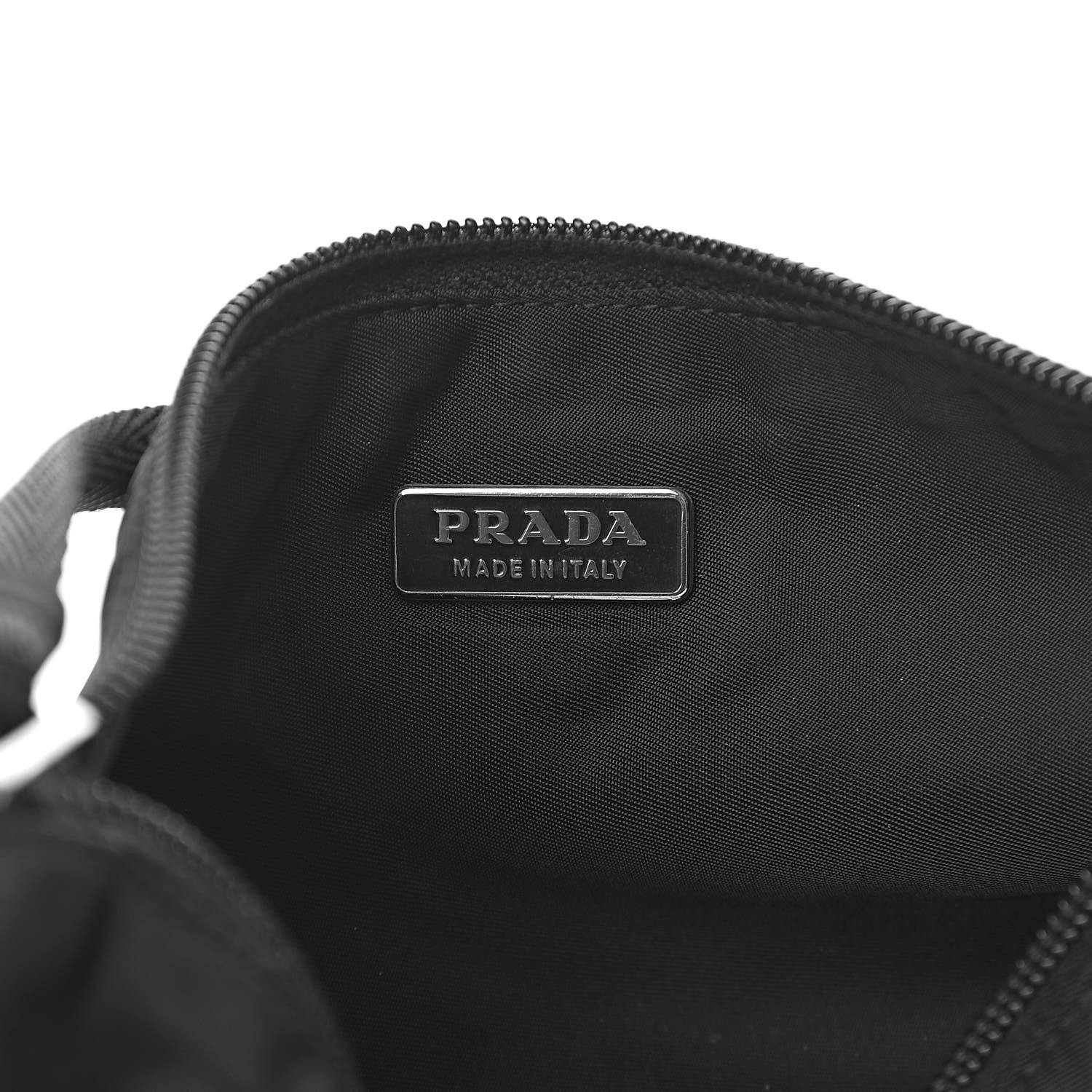 Prada Tessuto Nylon Pochette Bag Black 7 of 10