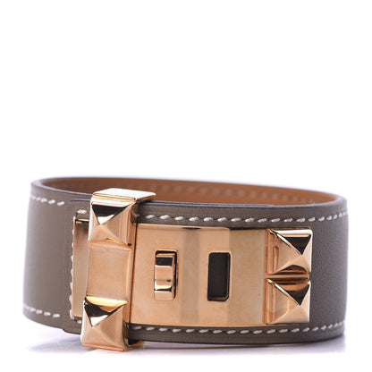 Hermes Swift Collier de Chien CDC 24 Bracelet T2 Etoupe 1 of 8