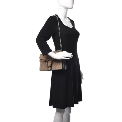 Gucci Suede Small Dionysus Shoulder Bag Taupe 2 of 9