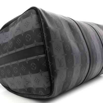 Louis Vuitton X NIGO Monogram Eclipse Stripes LV Keepall Bandouliere 50 13 of 16