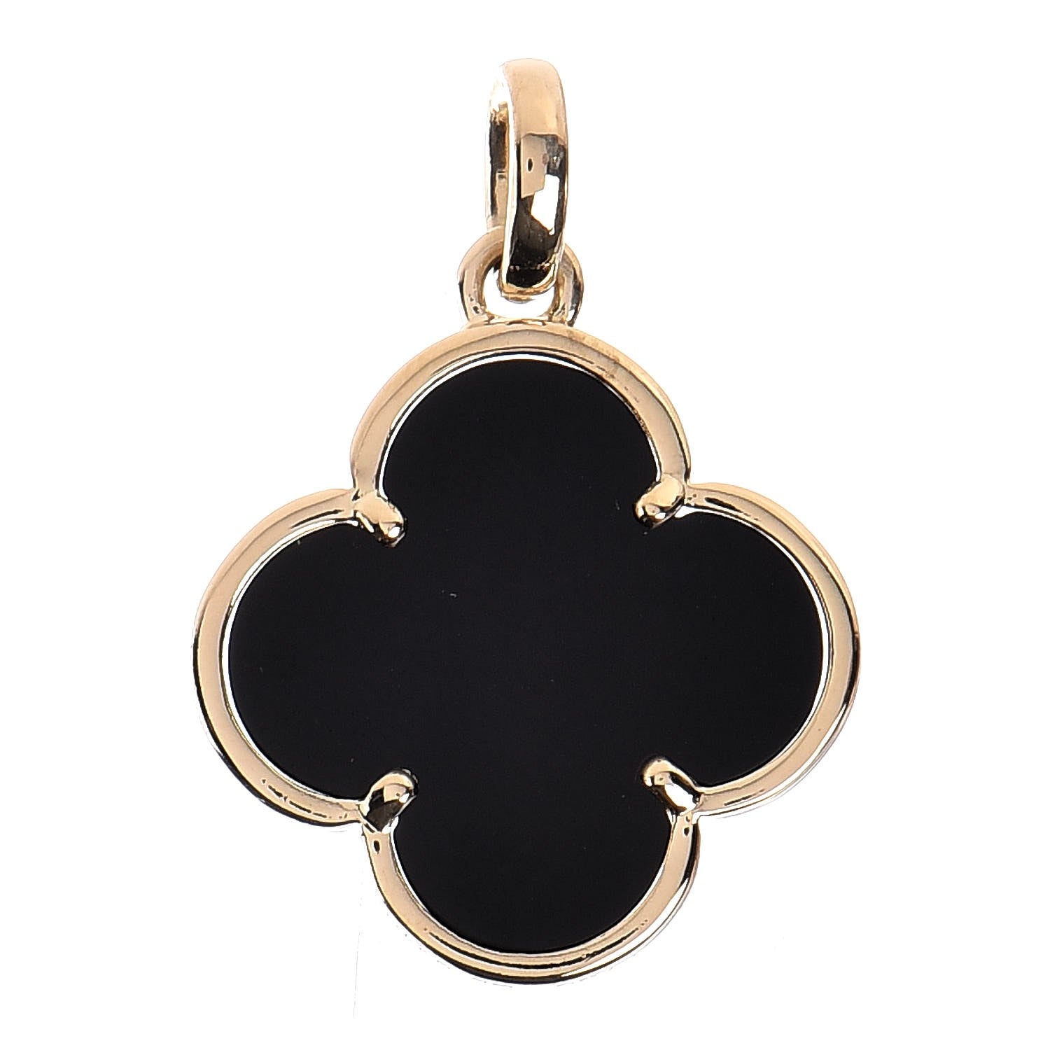 Van Cleef & Arpels 18K Yellow Gold Black Onyx Magic Alhambra Pendant 1 of 5