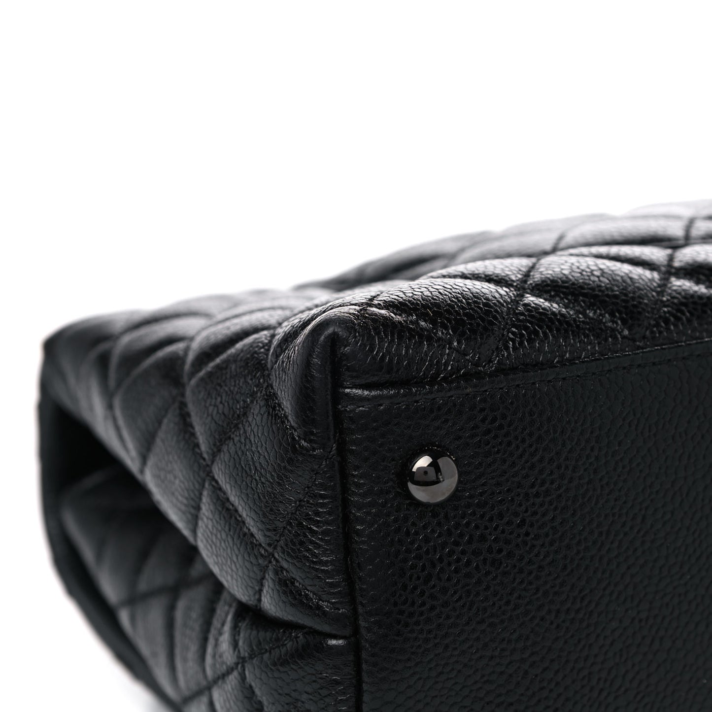 Caviar Quilted Small Coco Handle Flap So Black
