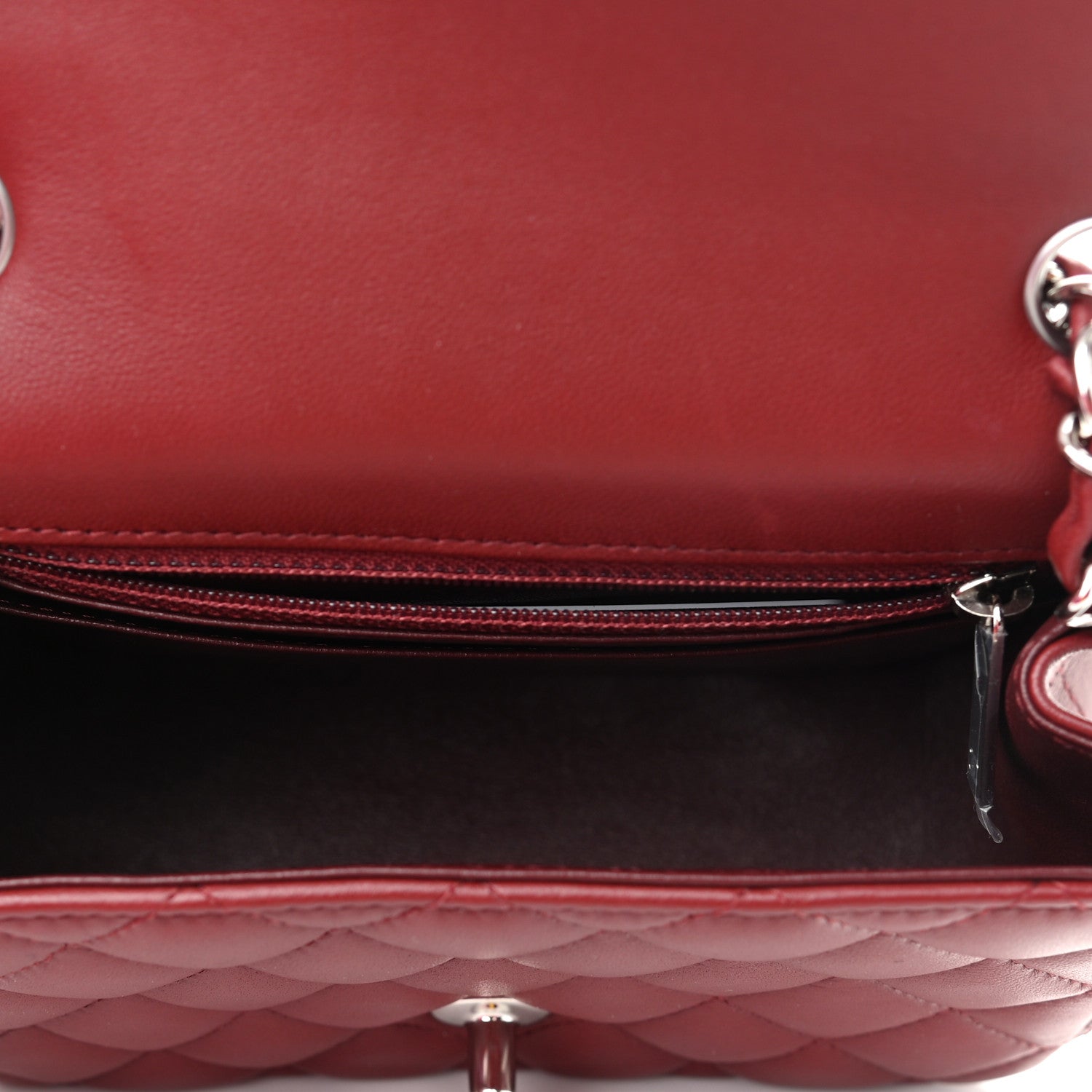 Chanel Lambskin Quilted Mini Square Flap Bordeaux 5 of 11