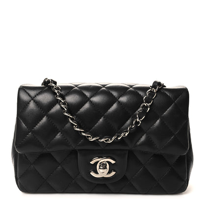 Chanel Lambskin Quilted Mini Rectangular Flap Black 1 of 12