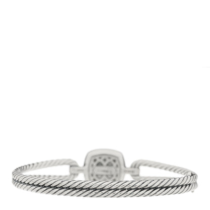 David Yurman Sterling Silver Diamond Prasiolite 10mm Albion Cable Bracelet 2 of 3