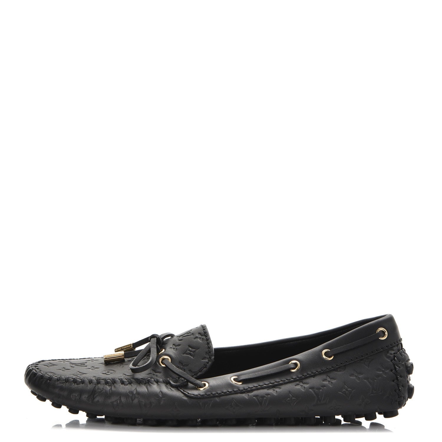 Louis Vuitton Calfskin Monogram Gloria Loafers 40 Black 1 of 8
