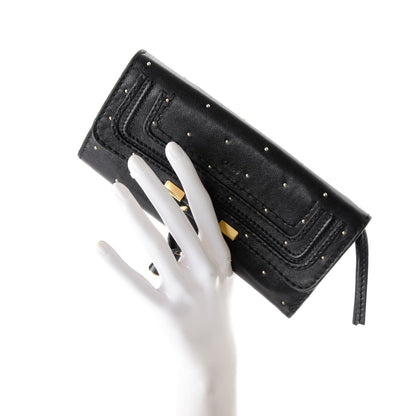 Chloe Calfskin Studded Marcie Continental Flap Wallet Black 2 of 8