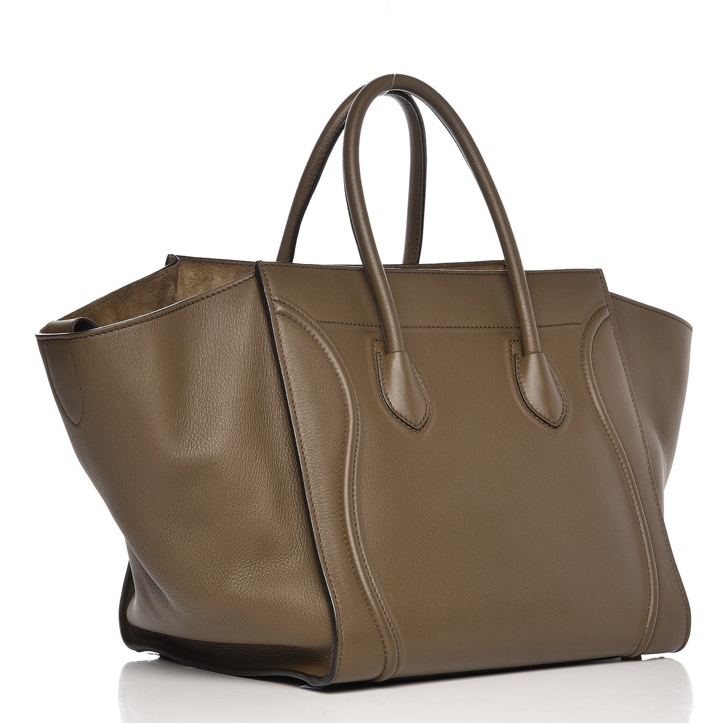 Supple Calfskin Medium Phantom Luggage Khaki