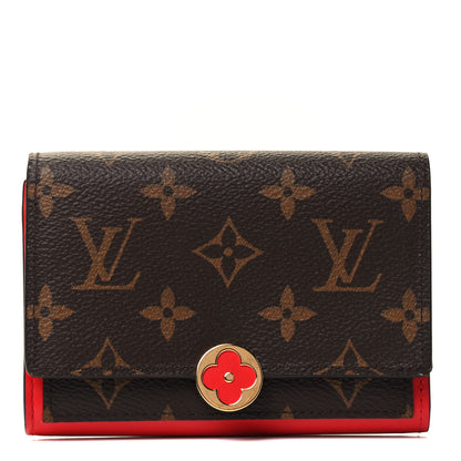 Louis Vuitton Monogram Flore Compact Wallet Coquelicot 1 of 4