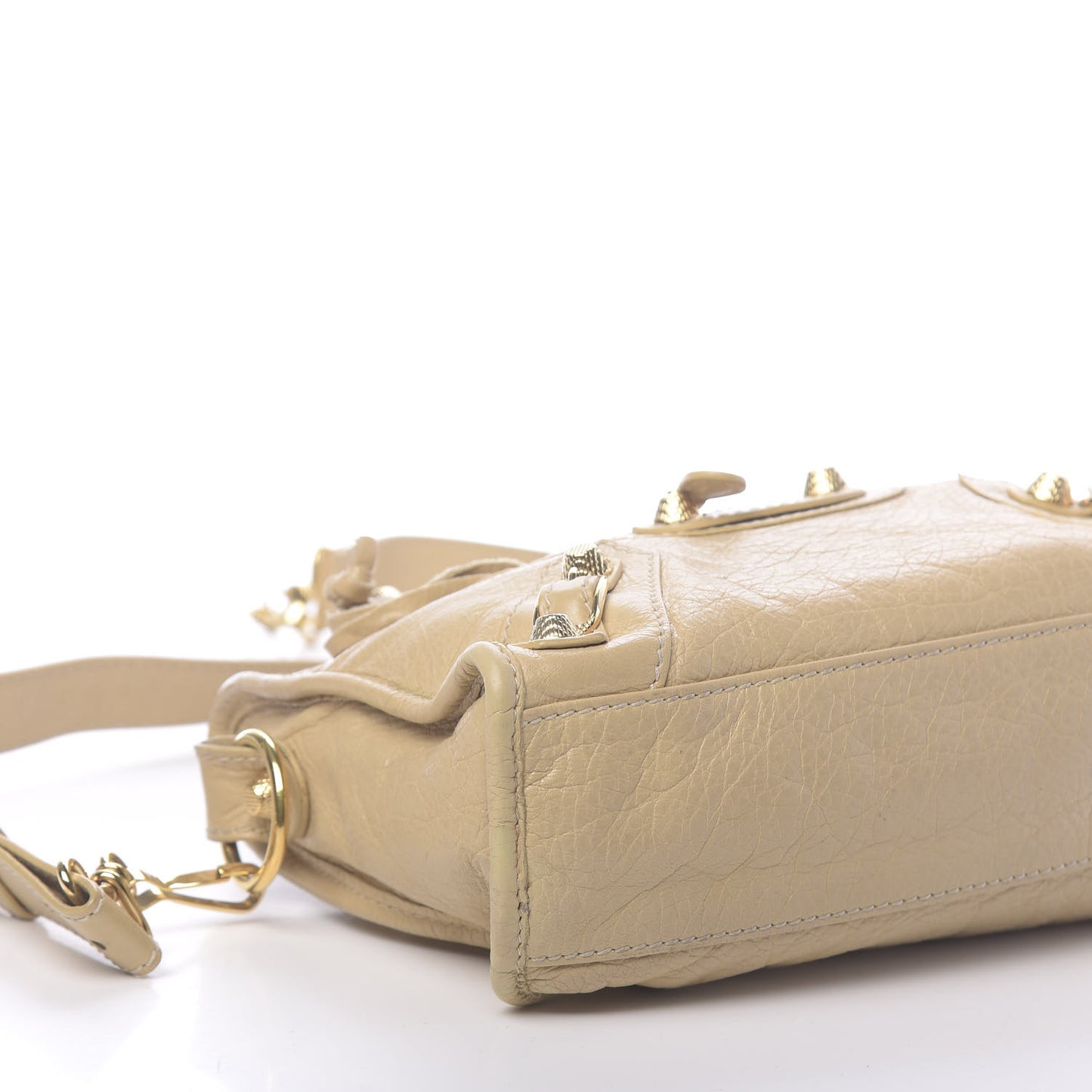 Agneau Giant 12 Gold Hardware Mini City Beige Oryx