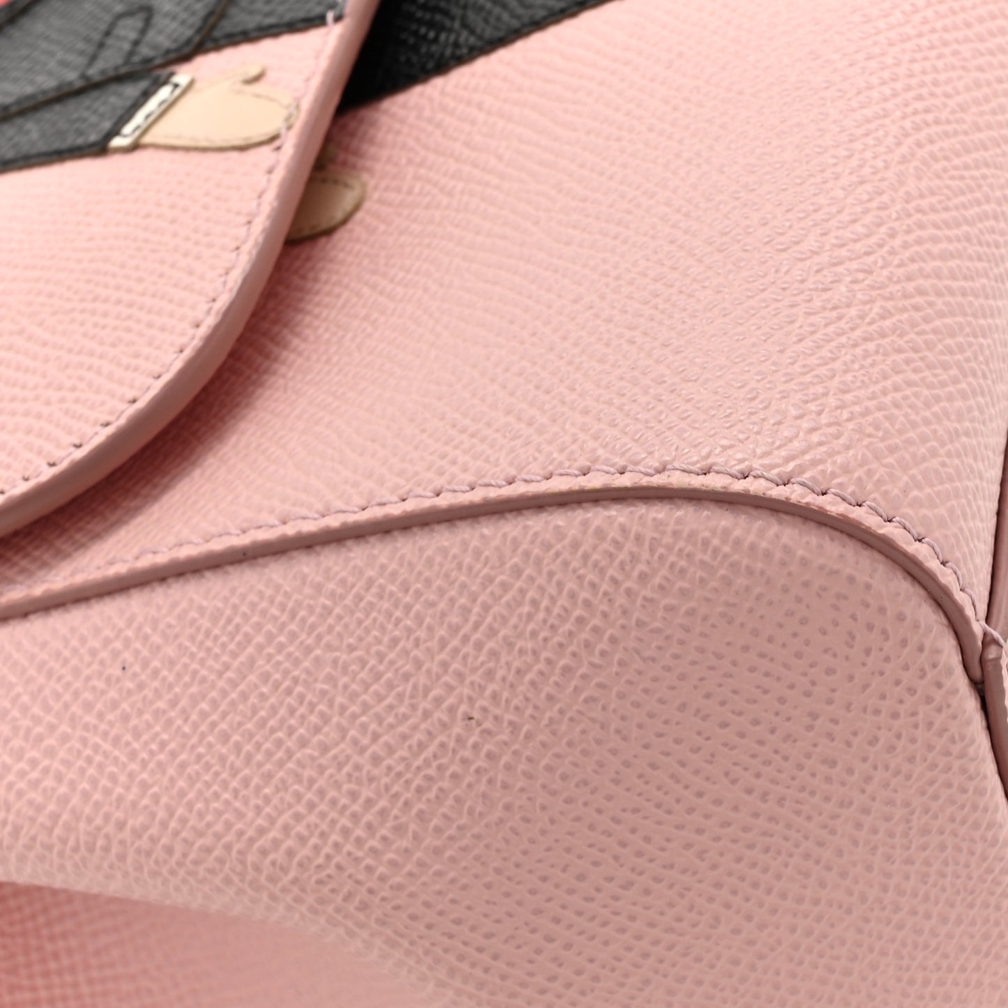 DOLCE GABBANA Dauphine Medium DG Family Patch Miss Sicily Satchel Rosa Carne
