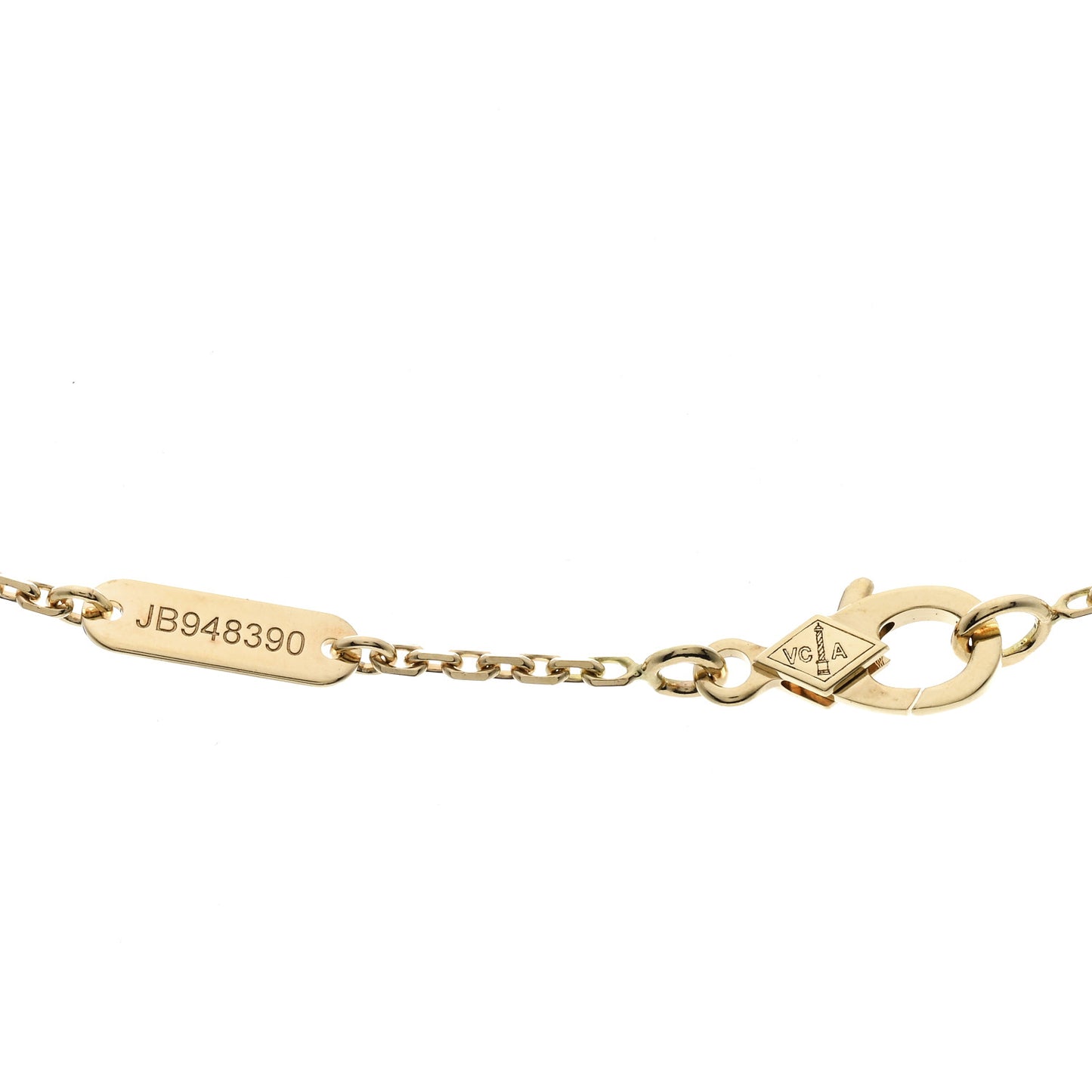 18K Yellow Gold Carnelian Vintage Alhambra Pendant Necklace
