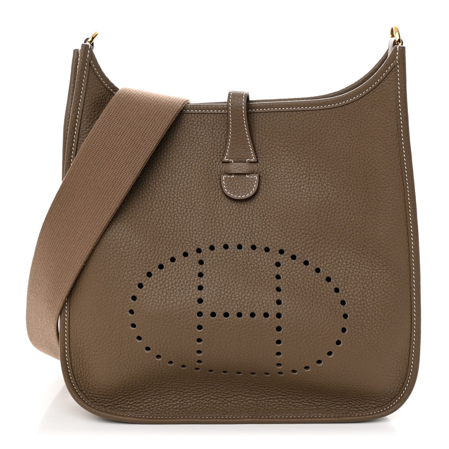 Hermes Taurillon Clemence Evelyne III PM Etoupe 1 of 11