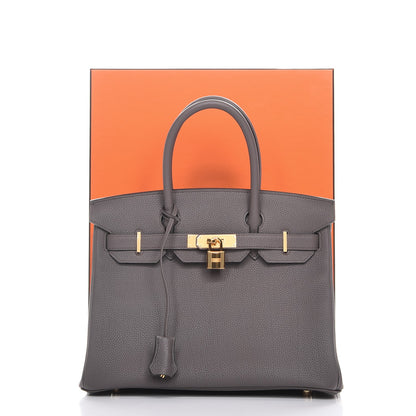 Hermes Togo Birkin 30 Etain 26 of 26